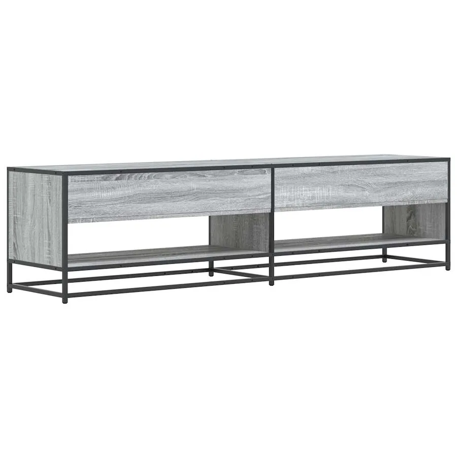 Meuble TV sonoma gris 180,5x40x46 cm bois d'ingénierie - 5