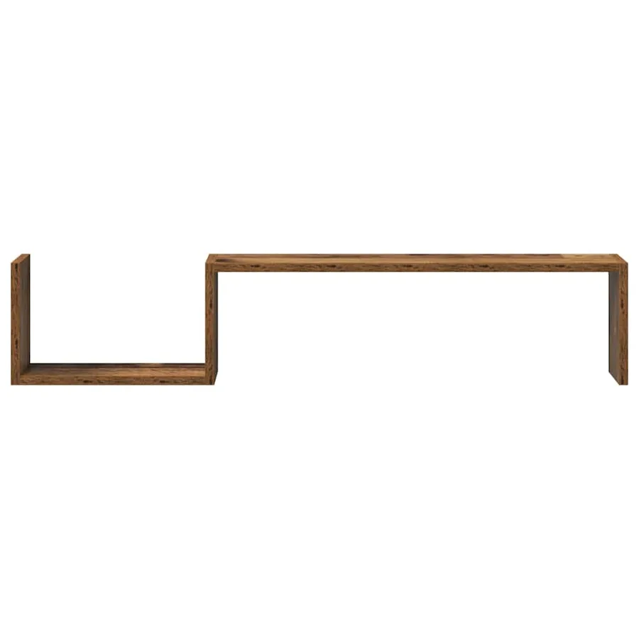 Étagères murales 2 pcs vieux bois 100x15x20cm bois d'ingénierie - 4