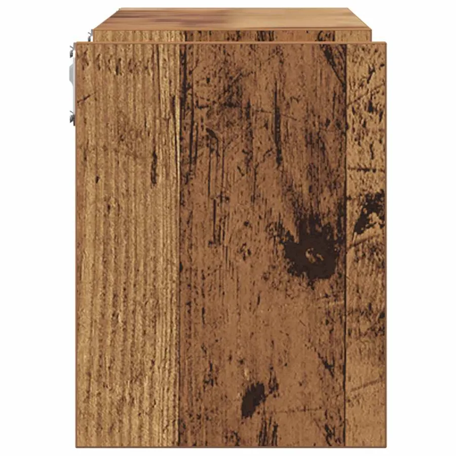 Étagères murales 2 pcs vieux bois 100x15x20cm bois d'ingénierie - 6