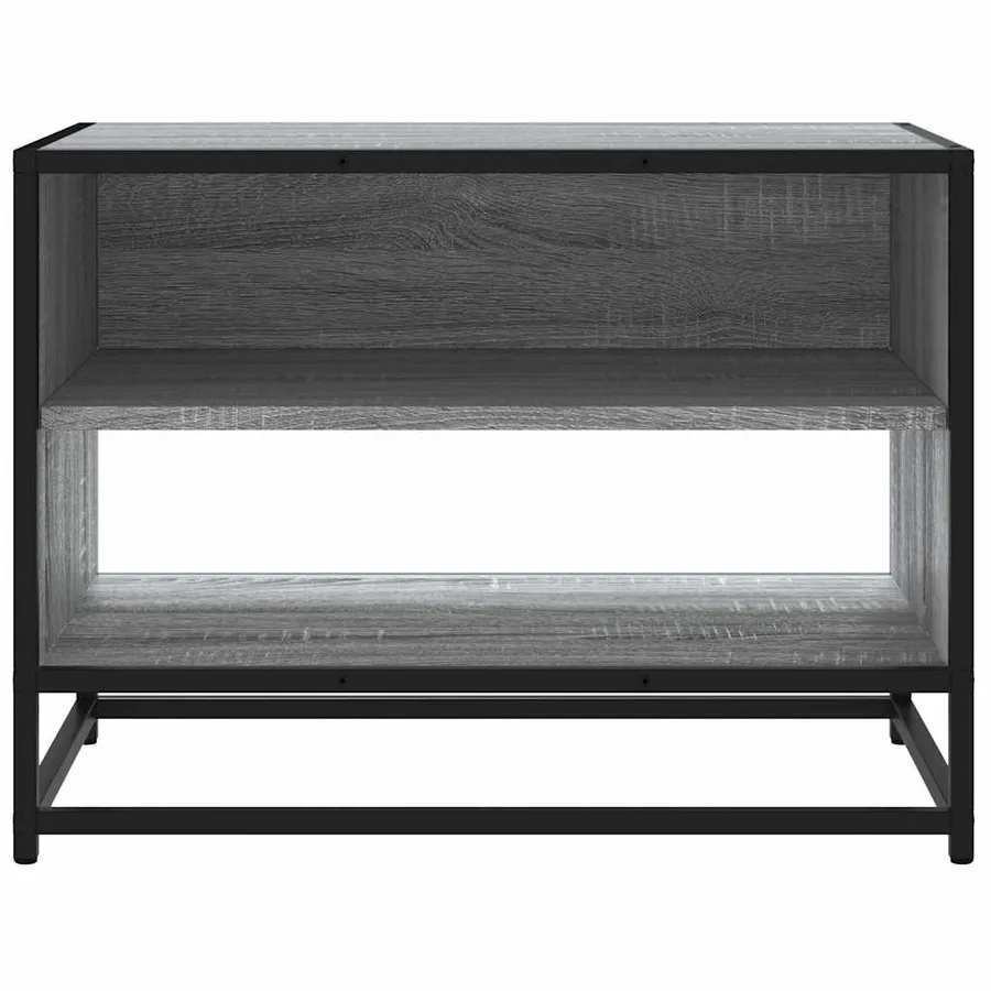 Meuble TV sonoma gris 61x40x46 cm bois d'ingénierie et métal - 4
