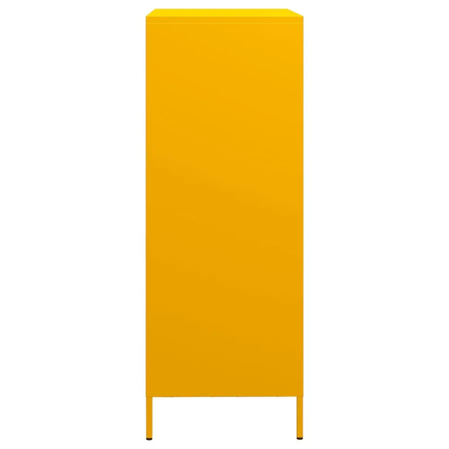 Buffet haut jaune moutarde 39x35x103,5 cm acier - 6