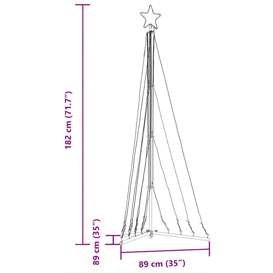 Sapin de Noël à LED 339 LED blanc froid 182 cm - 11