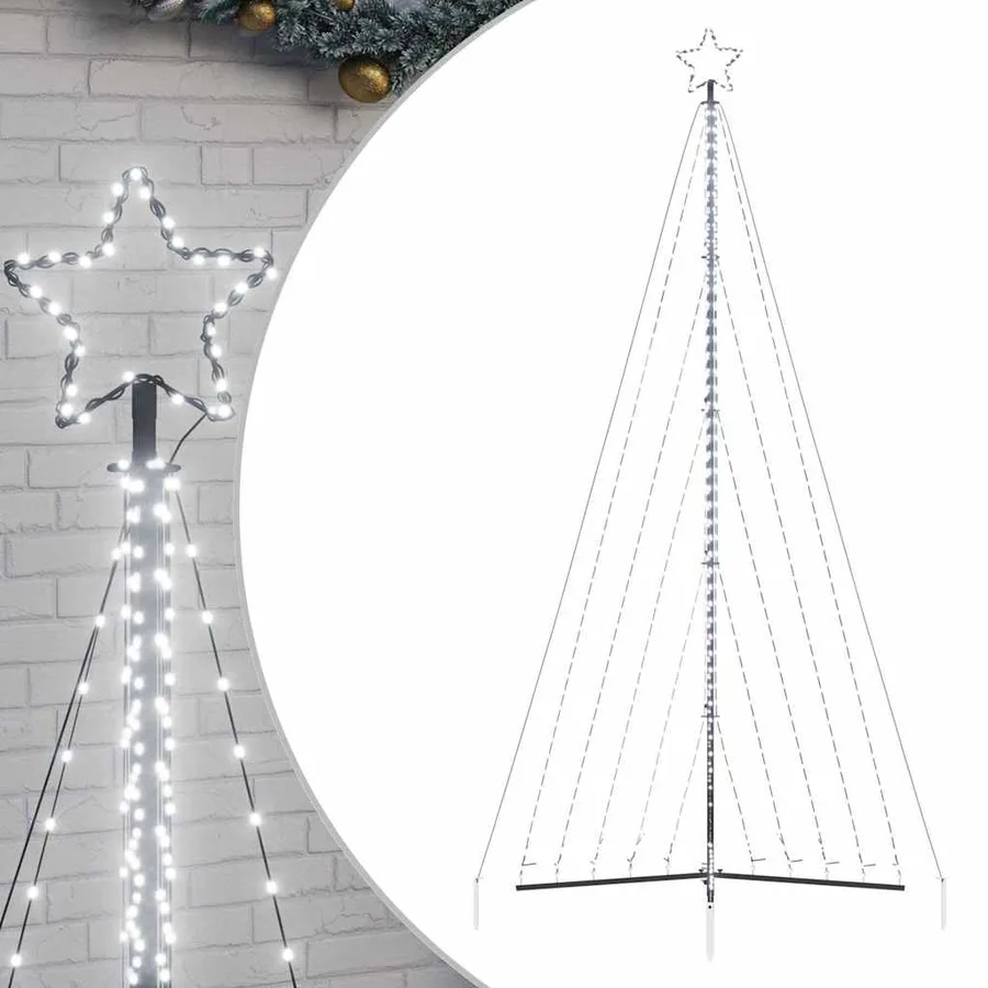 Sapin de Noël à LED 570 LED blanc froid 399 cm - 2