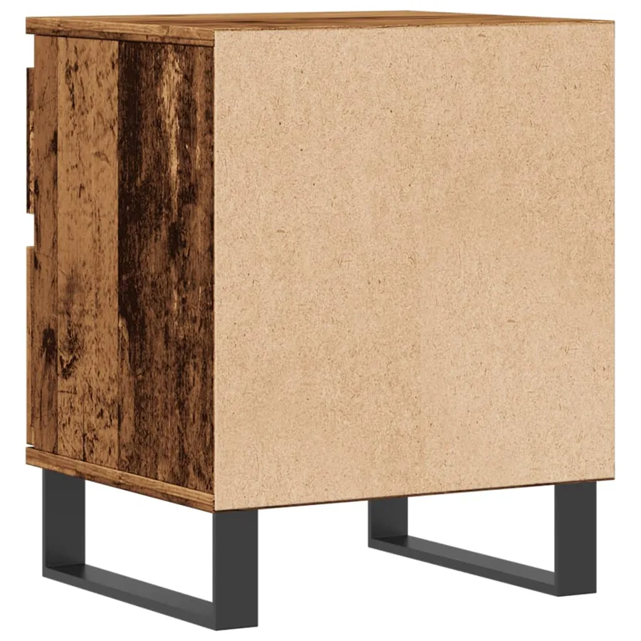 Table de chevet vieux bois 40x35x50 cm bois d’ingénierie - 6