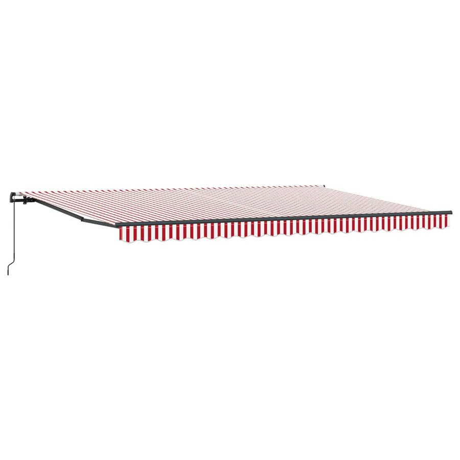 Auvent rétractable Rouge et Blanc 500 × 300 cm - 4