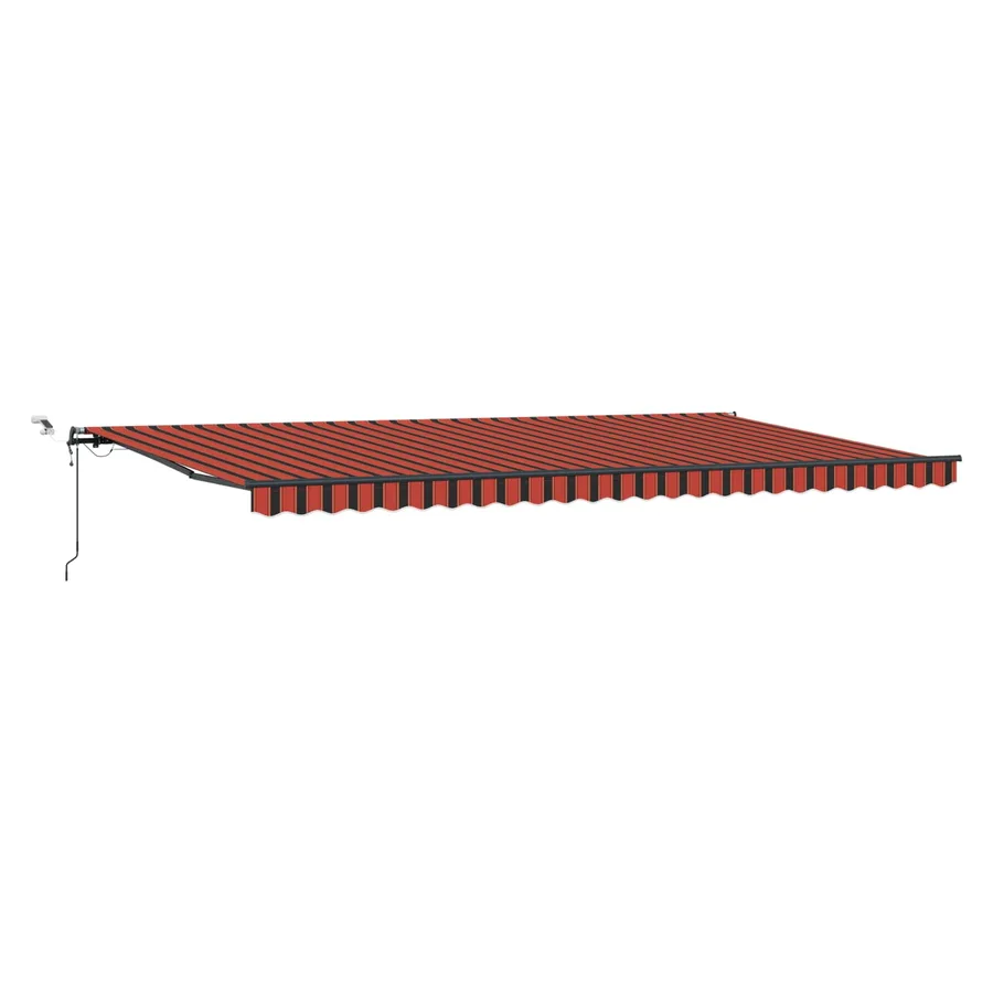 Auvent rétractable orange et marron 600 × 300 cm Polyester - 2