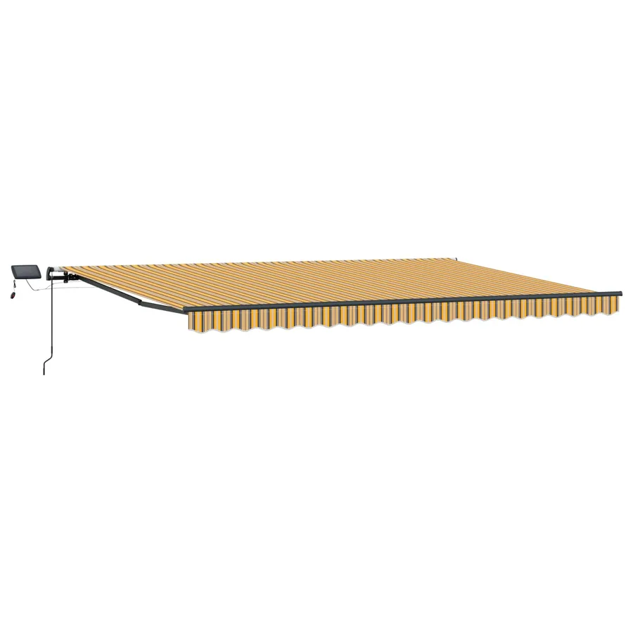 Auvent rétractable Multicolore 500 × 350 cm Tissu et Aluminium - 5