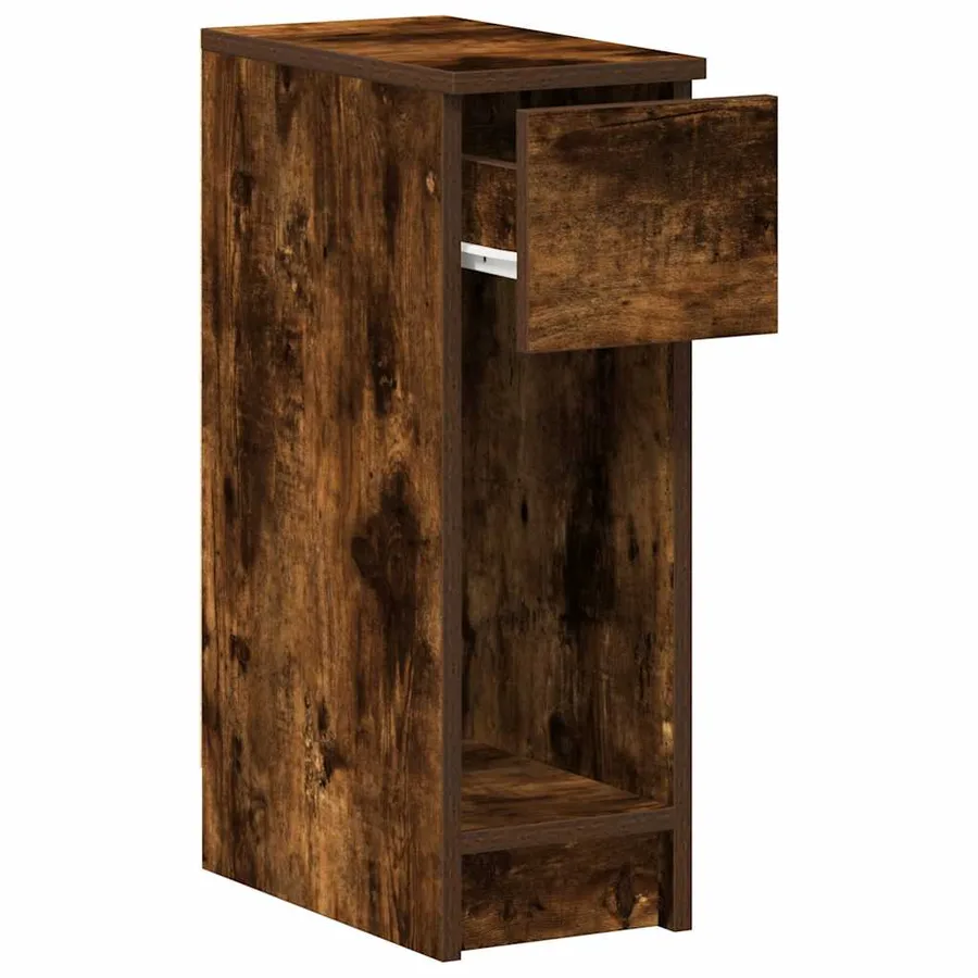 Tables de chevet avec tiroir 2 pcs chêne fumé 20x36x60 cm - 6