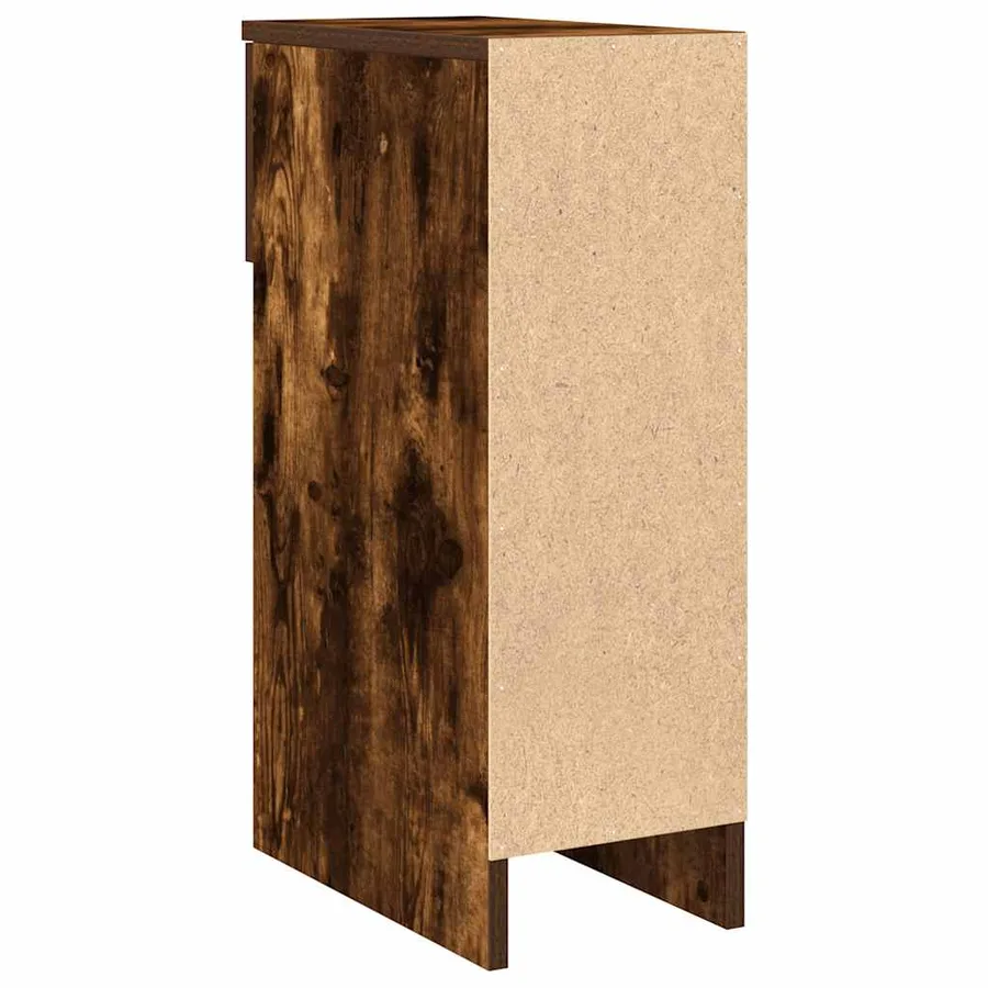 Tables de chevet avec tiroir 2 pcs chêne fumé 20x36x60 cm - 8