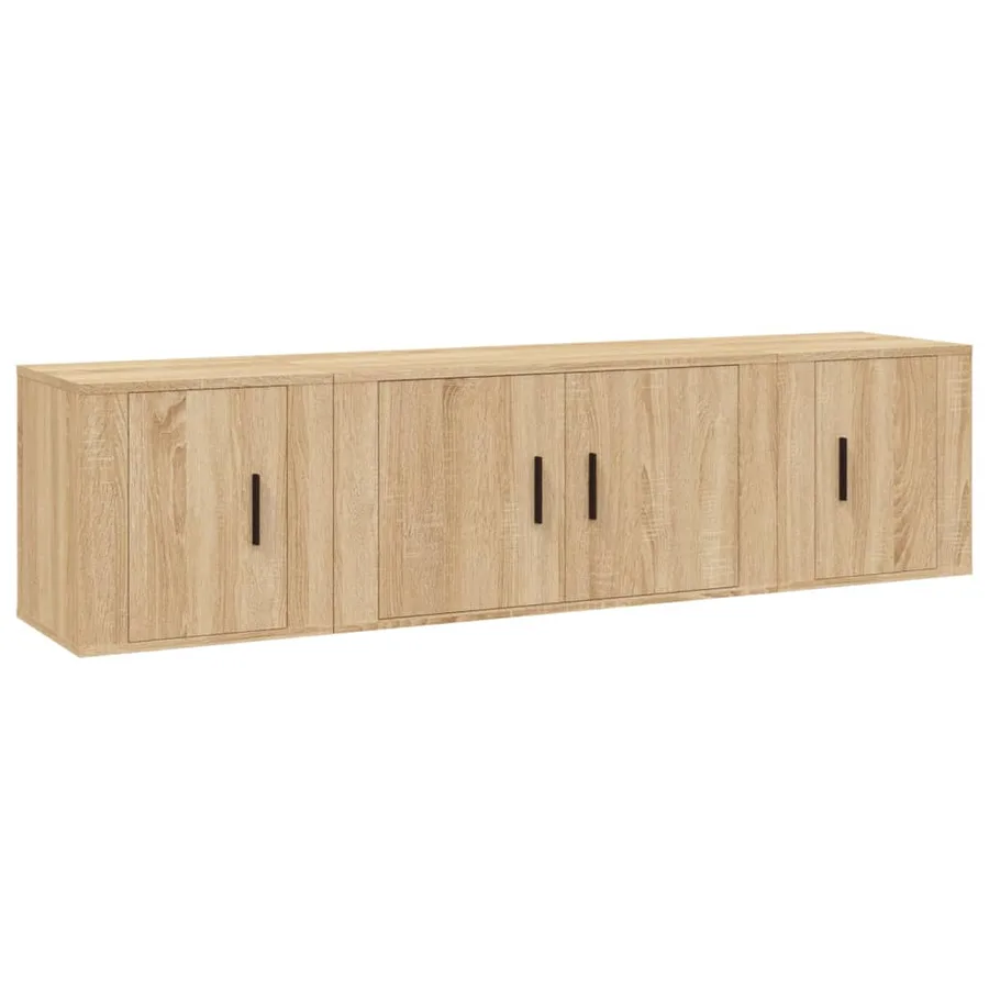Ensemble de meubles TV 3 pcs Chêne sonoma Bois d'ingénierie - 2
