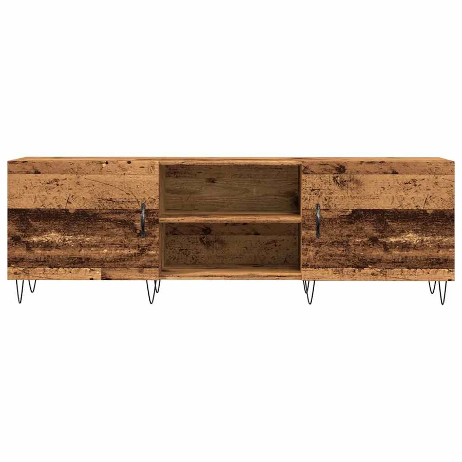 Meuble TV vieux bois 150x30x50 cm bois d'ingénierie - 4