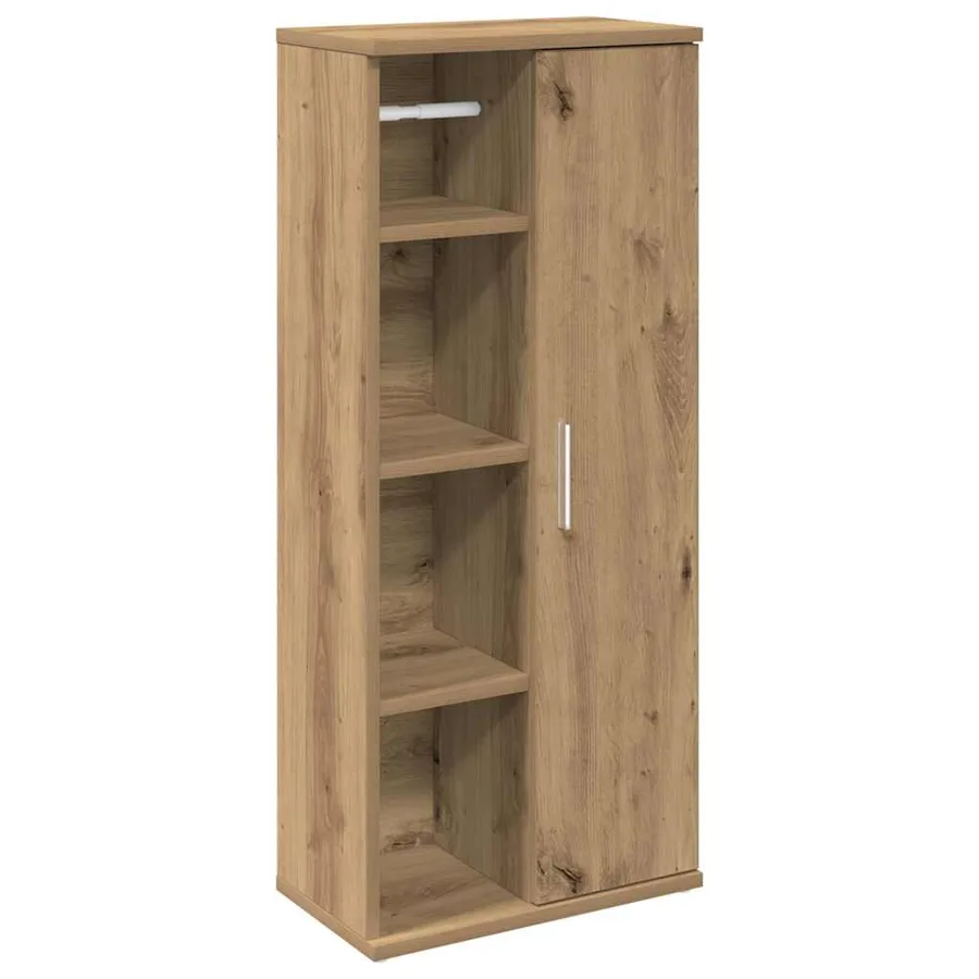 Meuble de salle de bain avec porte-rouleau chêne artisanal - 2