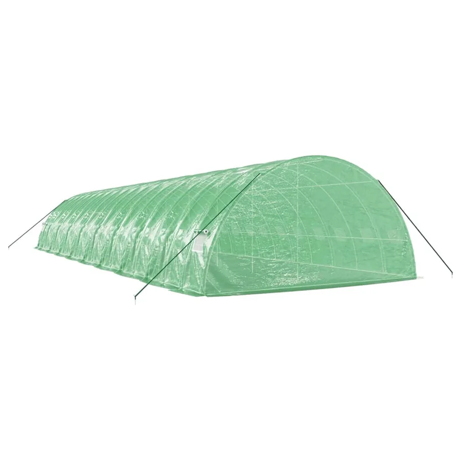 Serre avec cadre en acier vert 108 m² 18x6x2,85 m - 6