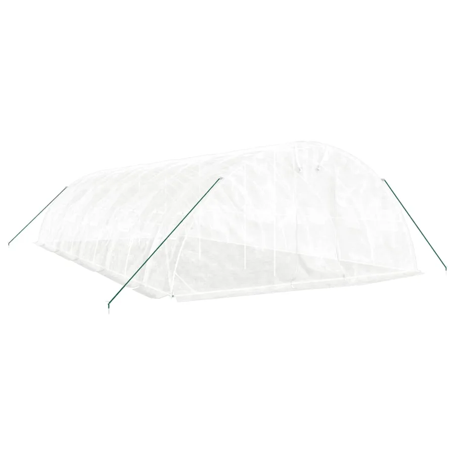 Serre avec cadre en acier blanc 50 m² 10x5x2,3 m - 3