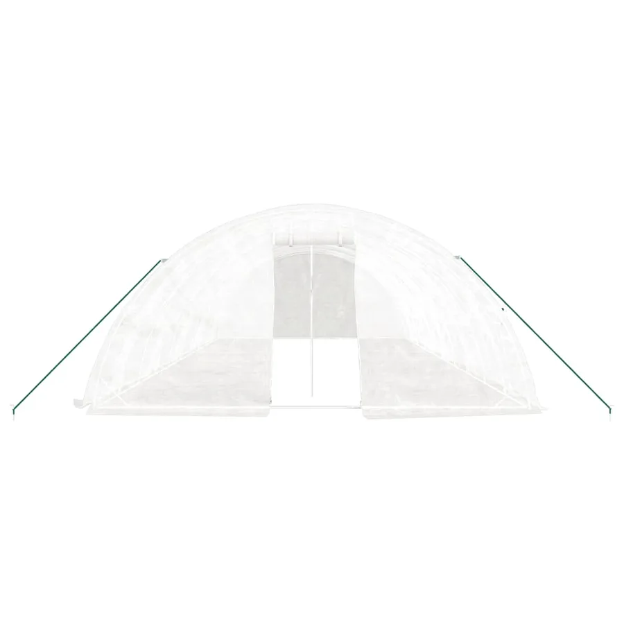Serre avec cadre en acier blanc 50 m² 10x5x2,3 m - 4
