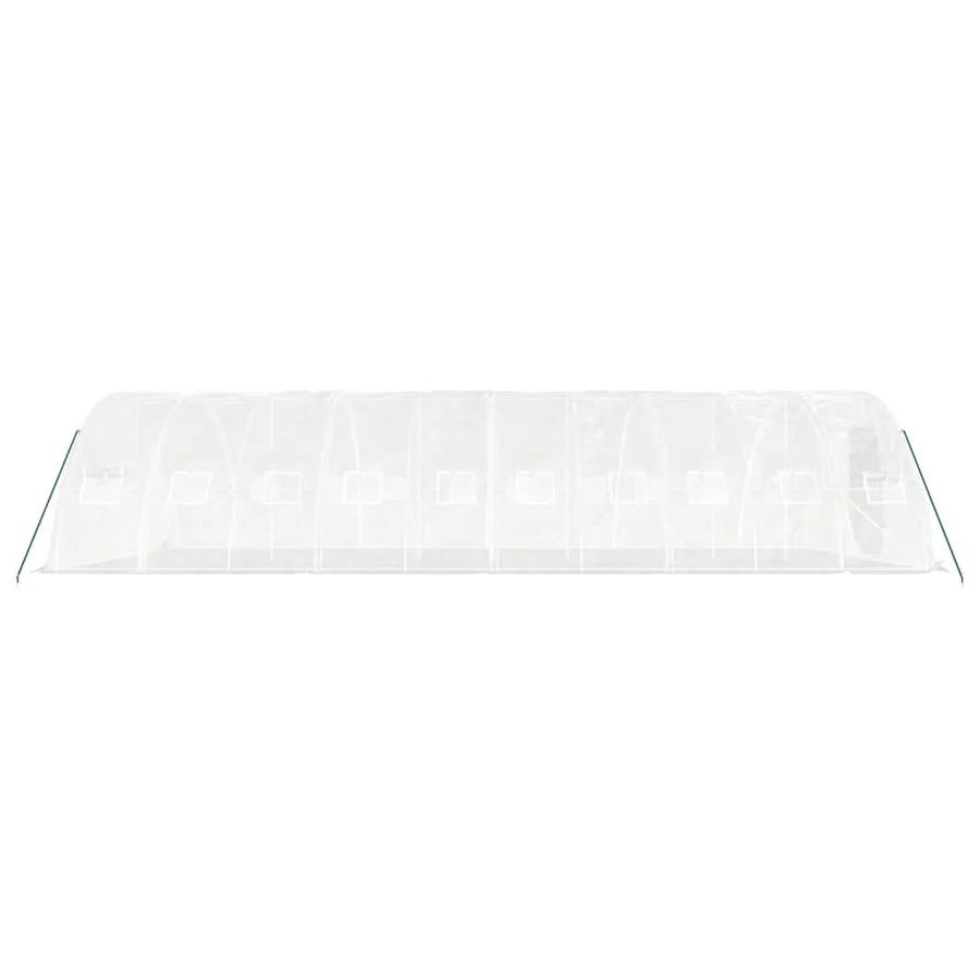 Serre avec cadre en acier blanc 50 m² 10x5x2,3 m - 5