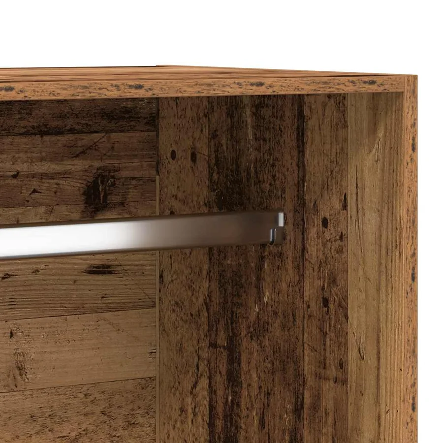 Garde-robe vieux bois 100x50x200 cm bois d'ingénierie - 8