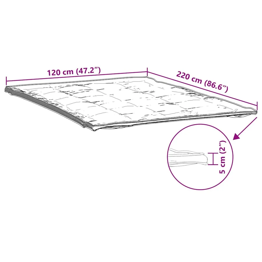 Protège-matelas blanc 120x220 cm - 6