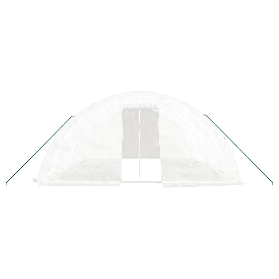 Serre avec cadre en acier blanc 30 m² 6x5x2,3 m - 4