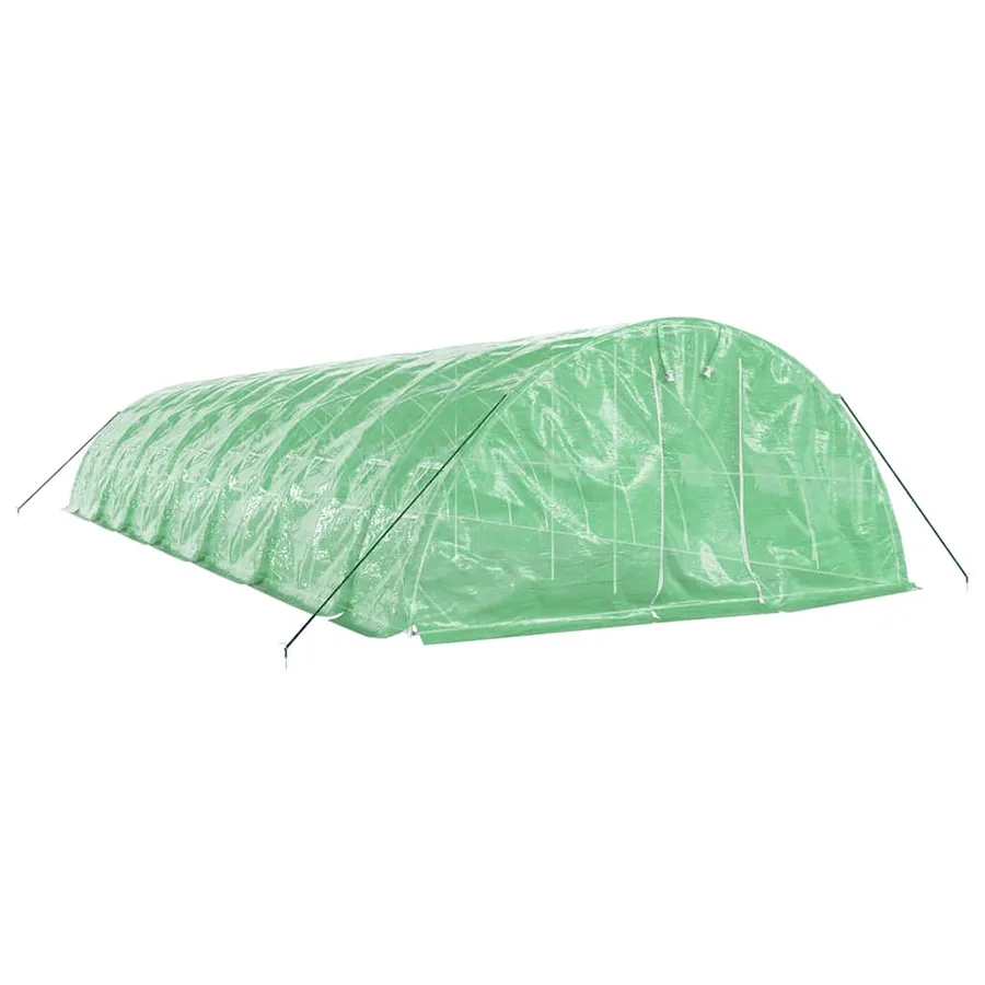 Serre avec cadre en acier vert 70 m² 14x5x2,3 m - 3