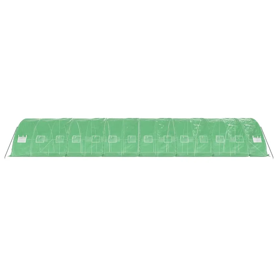 Serre avec cadre en acier vert 70 m² 14x5x2,3 m - 5