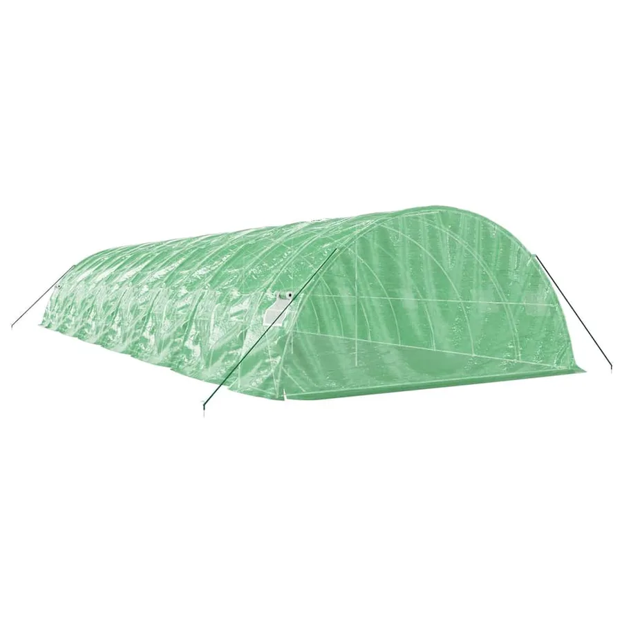 Serre avec cadre en acier vert 70 m² 14x5x2,3 m - 6