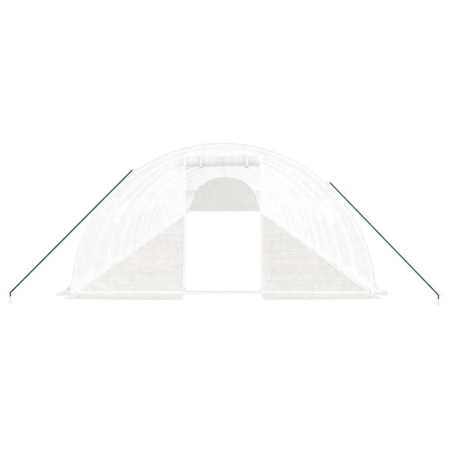 Serre avec cadre en acier blanc 88 m² 22x4x2 m - 4