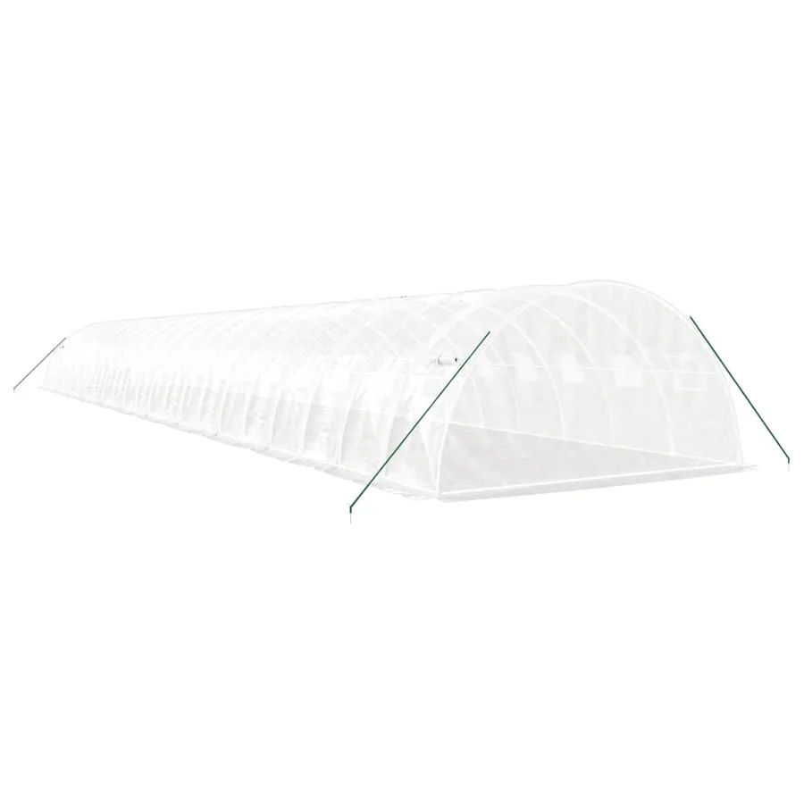 Serre avec cadre en acier blanc 88 m² 22x4x2 m - 6