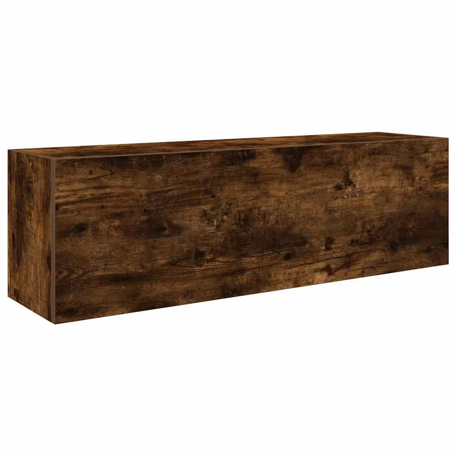 Armoire murale de bain chêne fumé 100x25x30cm bois d'ingénierie - 2