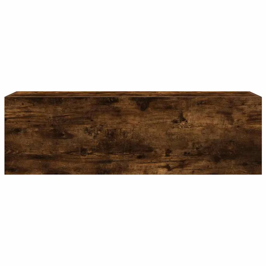 Armoire murale de bain chêne fumé 100x25x30cm bois d'ingénierie - 5