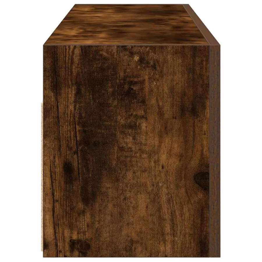 Armoire murale de bain chêne fumé 100x25x30cm bois d'ingénierie - 7