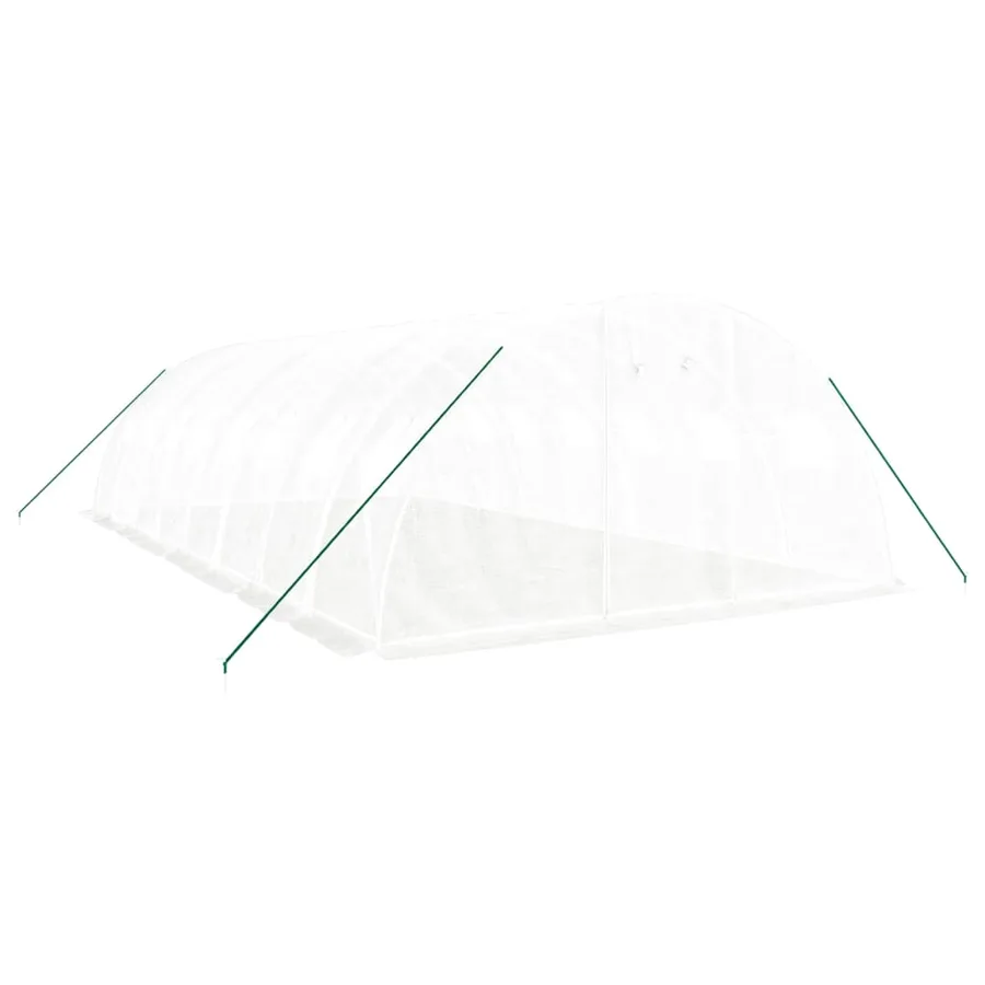Serre avec cadre en acier blanc 32 m² 8x4x2 m - 3
