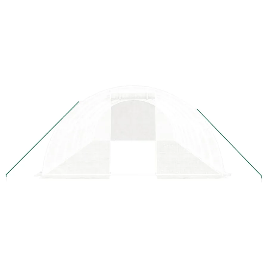 Serre avec cadre en acier blanc 32 m² 8x4x2 m - 4