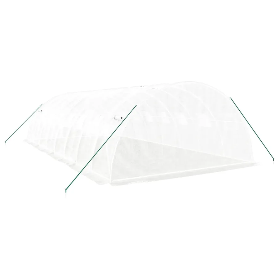Serre avec cadre en acier blanc 32 m² 8x4x2 m - 6