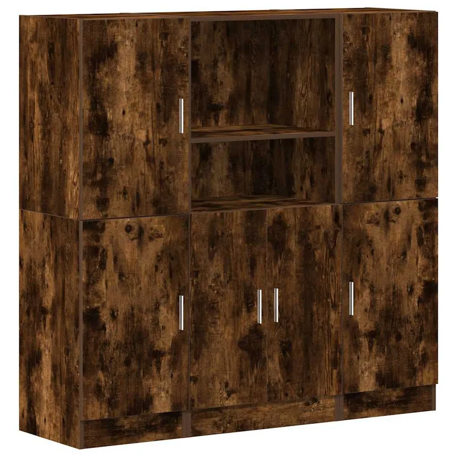 Ensemble d'armoires de cuisine 3 pcs chêne fumé - 2