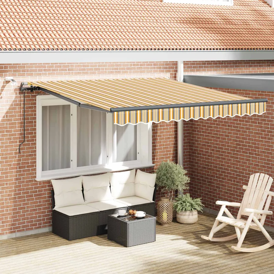 Auvent rétractable Multicolore 300 x 250 cm Polyester