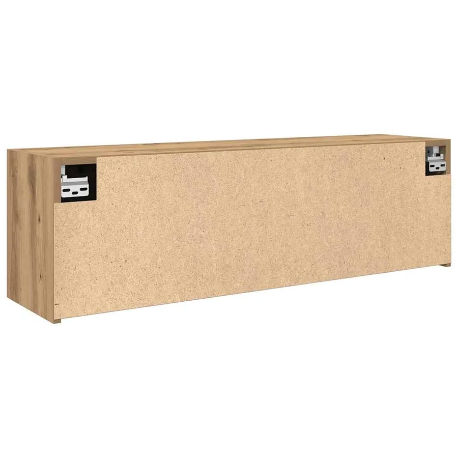 Armoire murale de bain chêne artisanal bois d'ingénierie - 8
