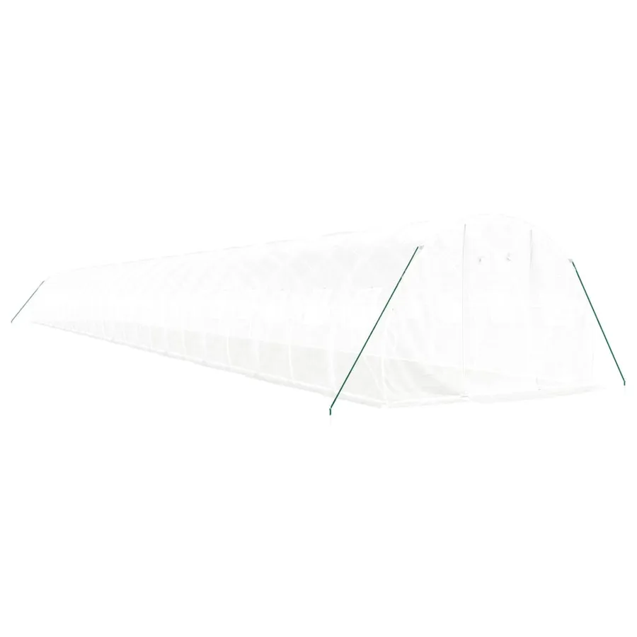 Serre avec cadre en acier blanc 72 m² 24x3x2 m - 3