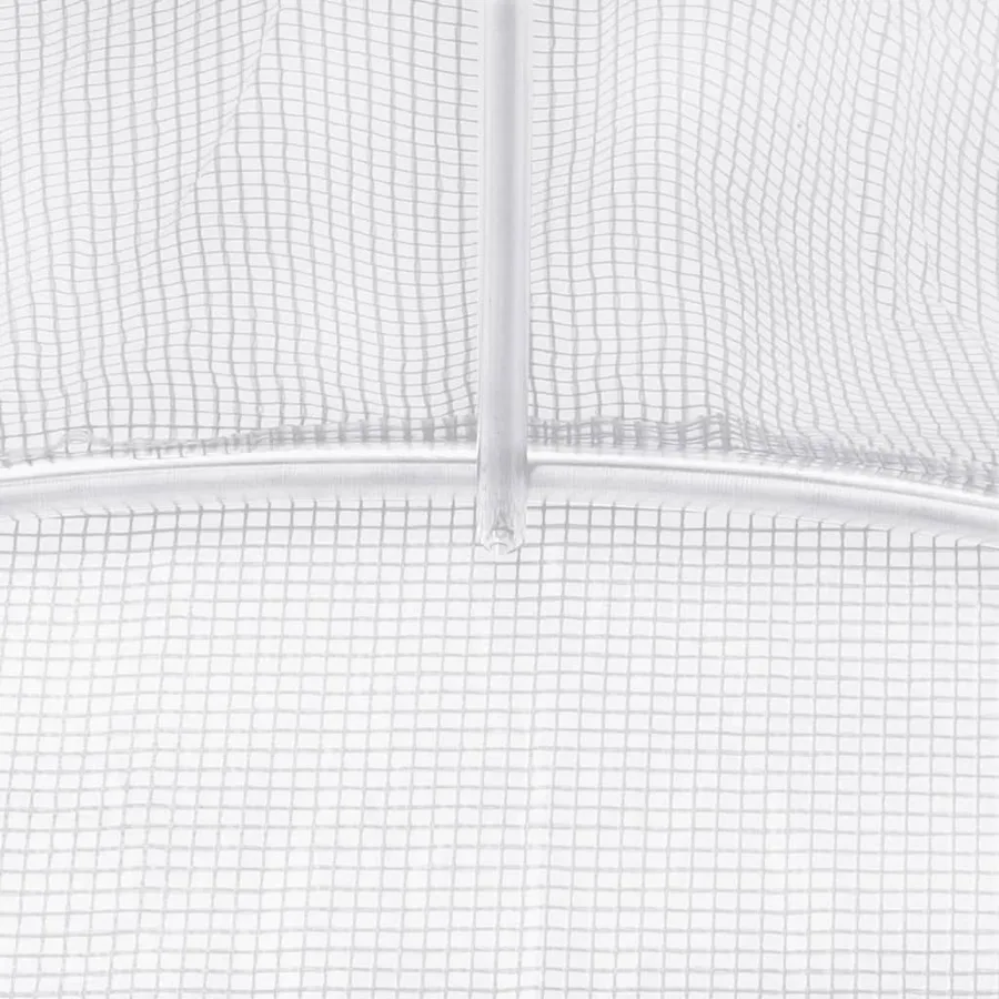 Serre avec cadre en acier blanc 72 m² 24x3x2 m - 9
