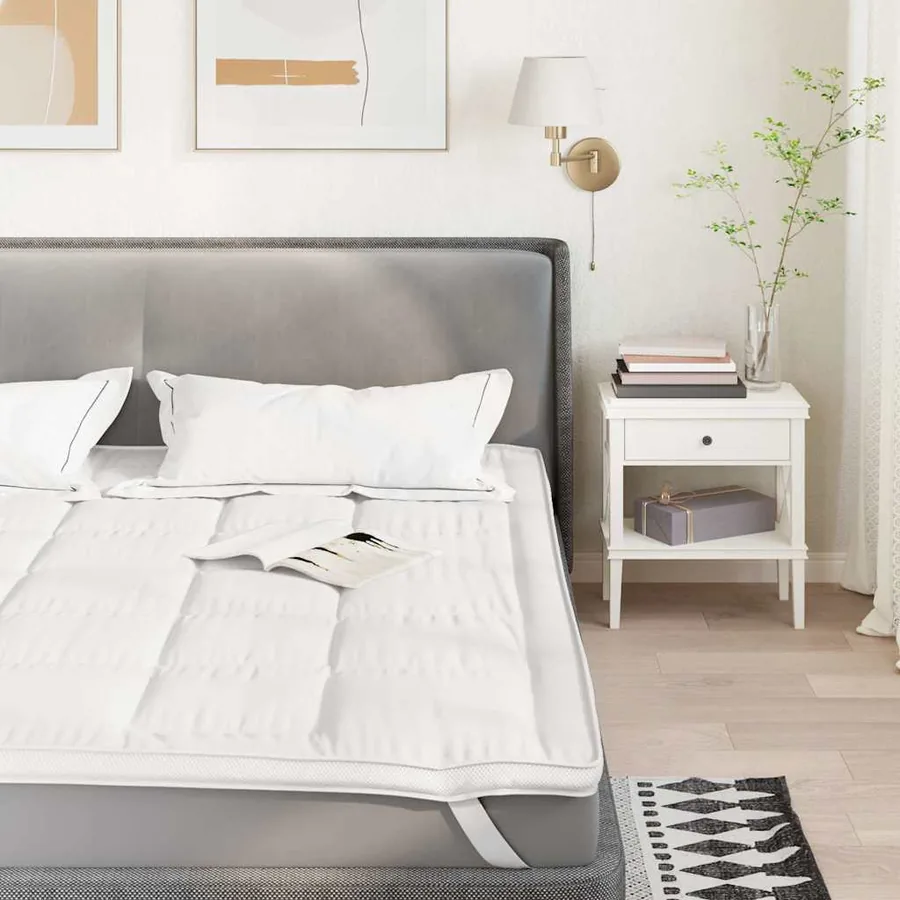 Protège-matelas blanc 160x220 cm
