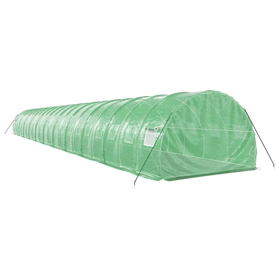 Serre avec cadre en acier vert 66 m² 22x3x2 m - 6