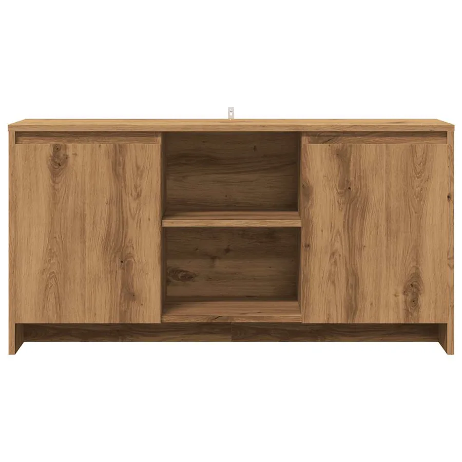 Meuble TV chêne artisanal 102x37,5x52,5 cm bois d'ingénierie - 4