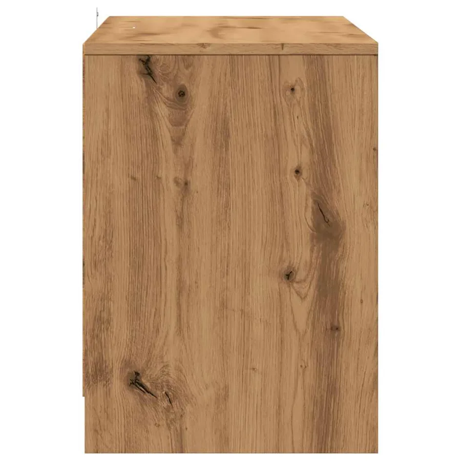 Meuble TV chêne artisanal 102x37,5x52,5 cm bois d'ingénierie - 5