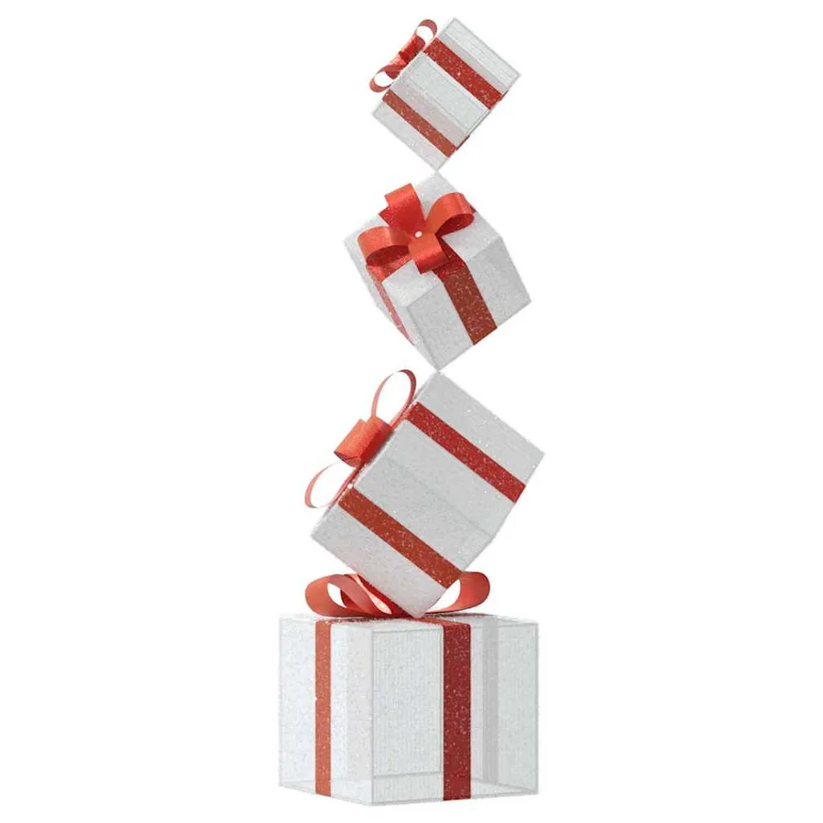 Boîte-cadeau de décoration de Noël 80 LED blanc chaud - 6