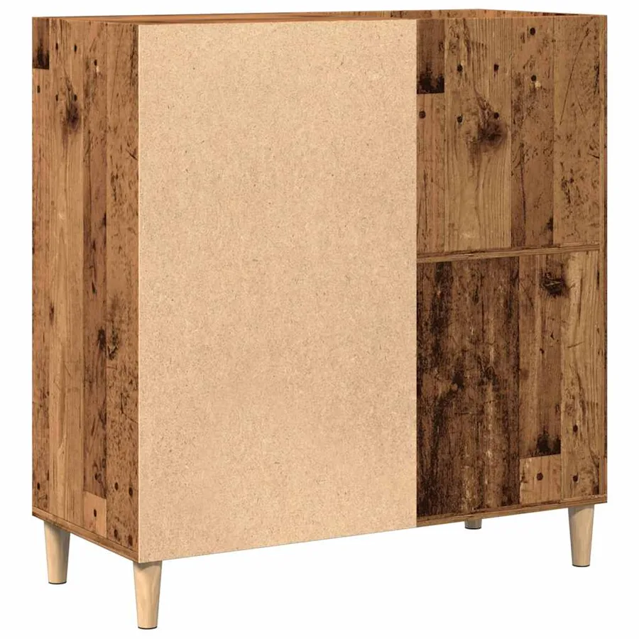Armoire à disques vieux bois 84,5x38x89 cm bois d'ingénierie - 6