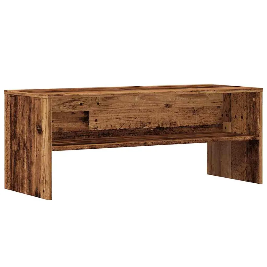 Meuble TV vieux bois 100x40x40 cm bois d'ingénierie - 2