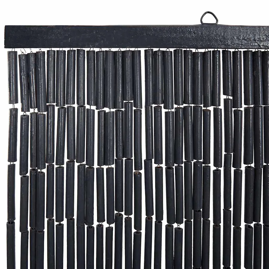Rideau anti-insectes gris foncé 120x220 cm bambou - 4