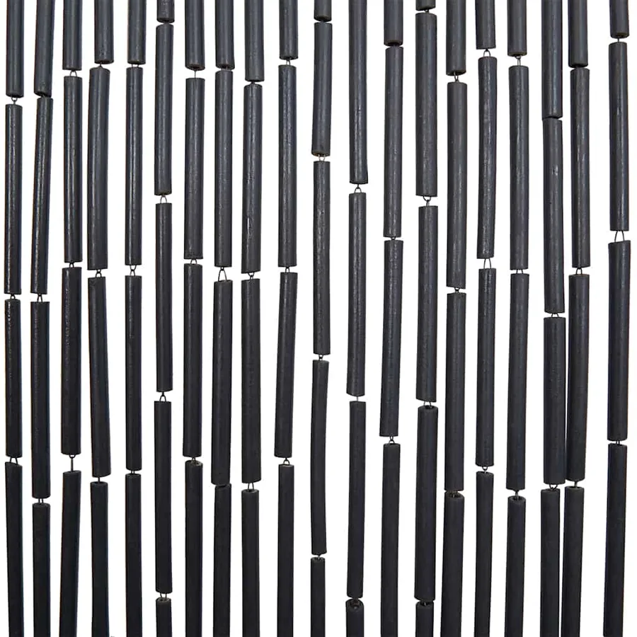 Rideau anti-insectes gris foncé 120x220 cm bambou - 6