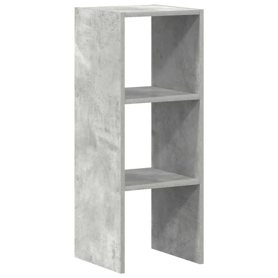 Bibliothèque empilable gris béton 30x30x80 cm bois d'ingénierie - 2