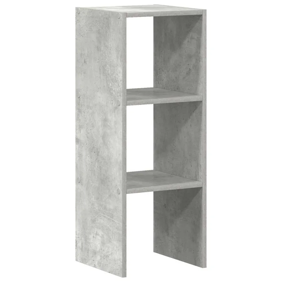 Bibliothèque empilable gris béton 30x30x80 cm bois d'ingénierie - 6